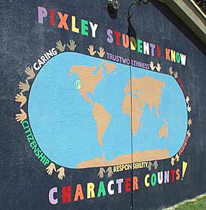 Tulare character counts mural